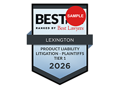 Best Firm Ranked By Best Lawyers | Lexington | Product Liability Litigation - Plaintiffs Tier 1 | 2026